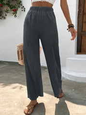 Wide high waisted trousers - Leila