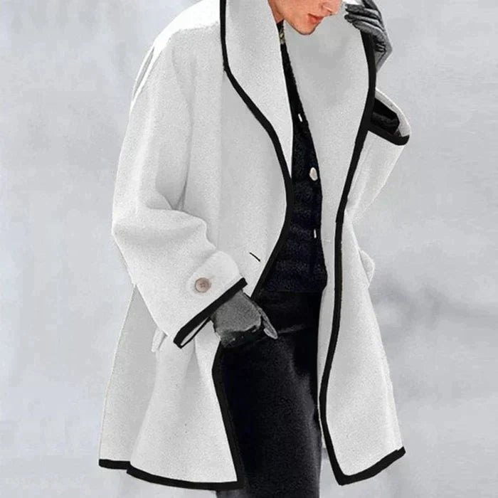 Wool coat with wide collar - Malani