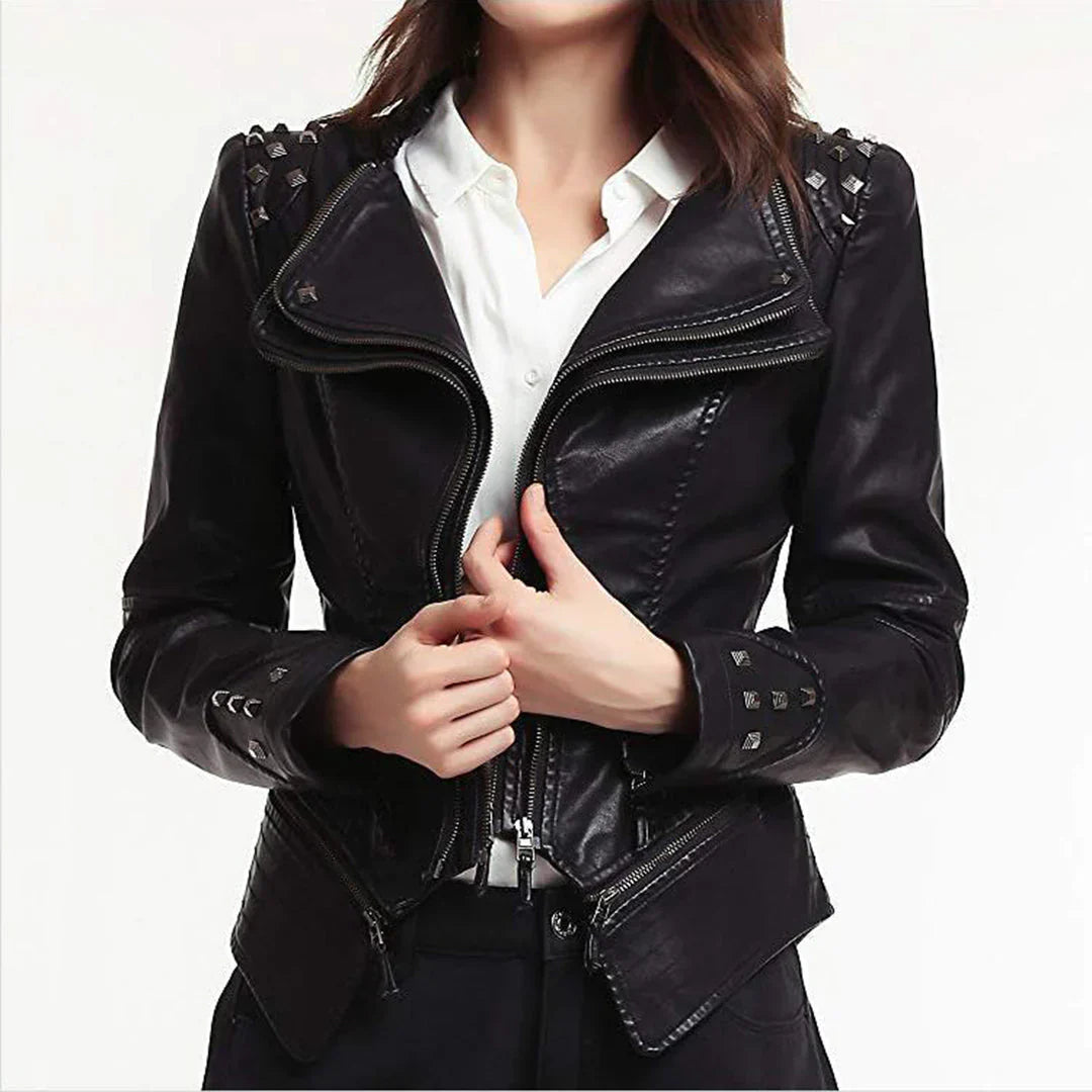 Stylish slim fit jacket - Raven