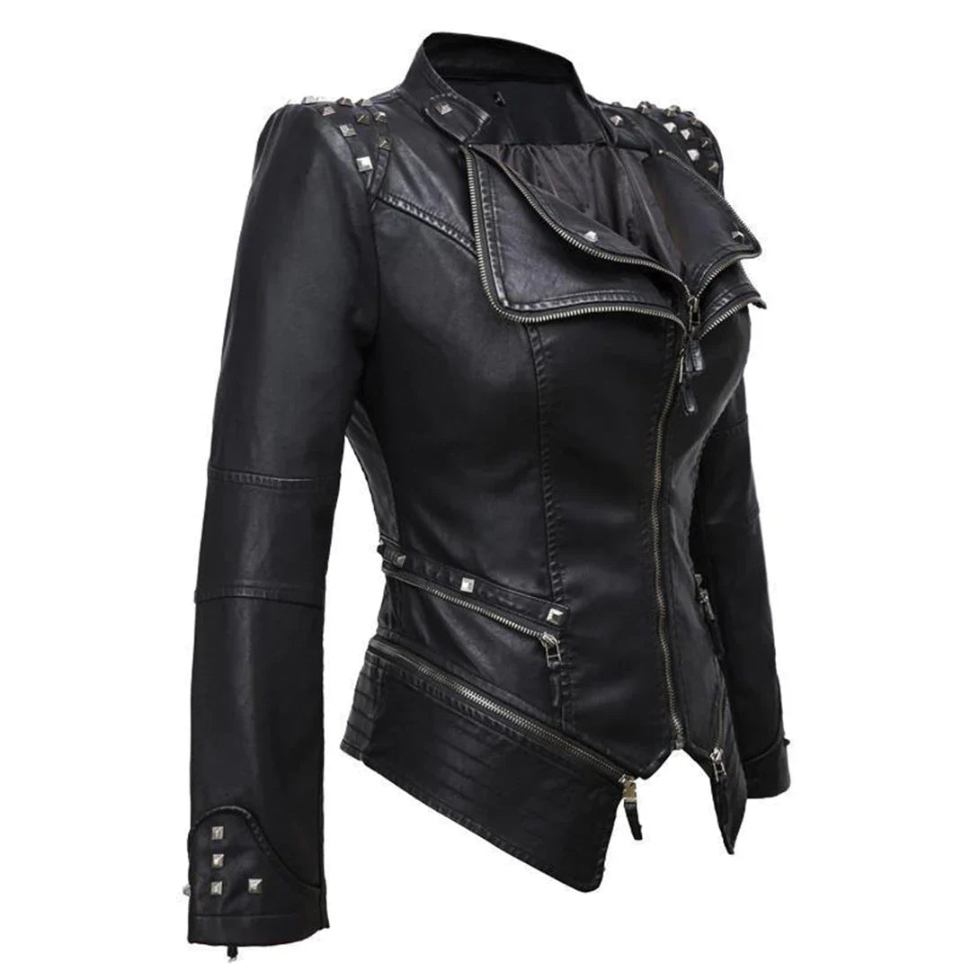 Stylish slim fit jacket - Raven