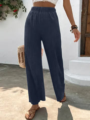 Wide high waisted trousers - Leila