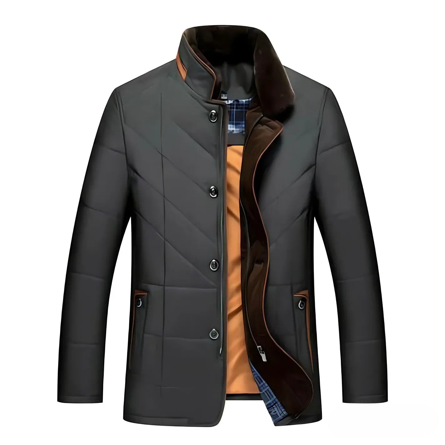 Elegant standing collar winter jacket - Romeo