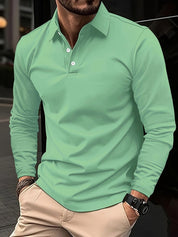 Men's long sleeve polo shirt - Jace