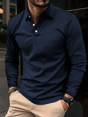 Men's long sleeve polo shirt - Jace