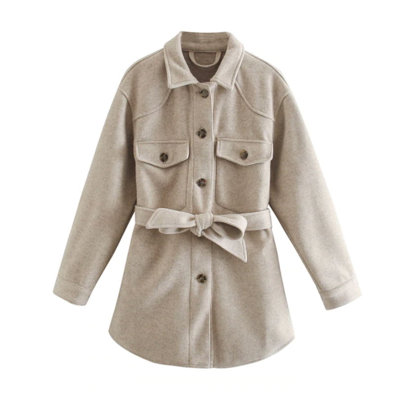 Stylish mid-length wool coat - Lilliana