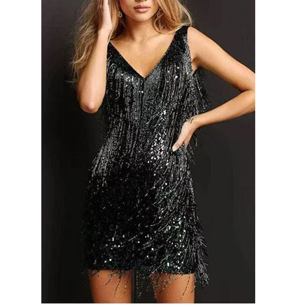 Sparkling tassel dress - Madeline