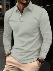 Men's long sleeve polo shirt - Jace