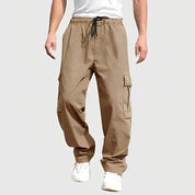 Loose cargo trousers with drawstring - Paul