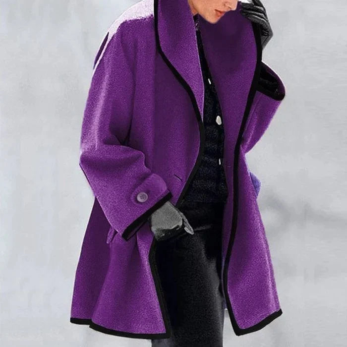 Wool coat with wide collar - Malani