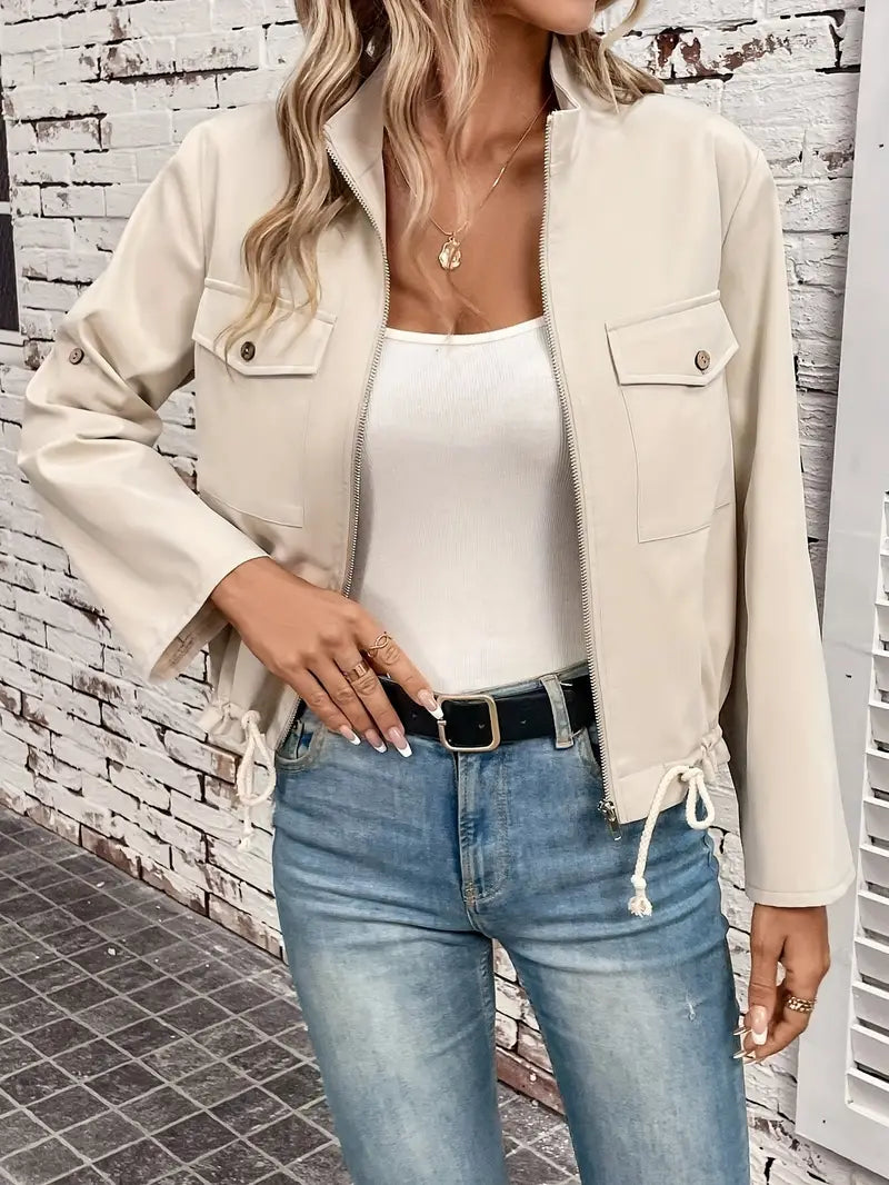 Stylish jacket with flap pockets - Viviana