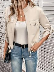 Stylish jacket with flap pockets - Viviana