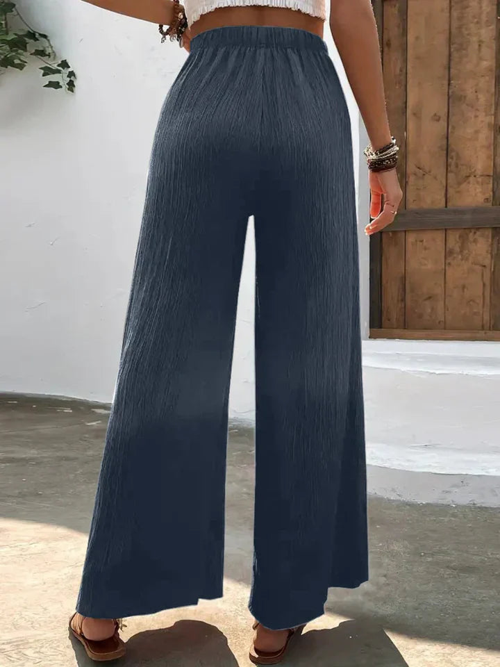 Wide high waisted trousers - Leila