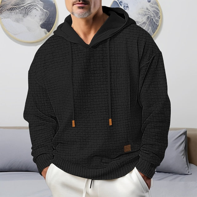 Men's winter hooded warm pullover - Anderson