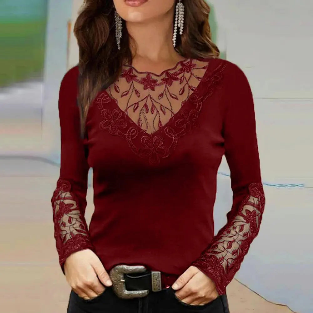 V-neck Lace shirt - Julia