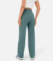 High-waisted elastic casual trousers - Kimberly