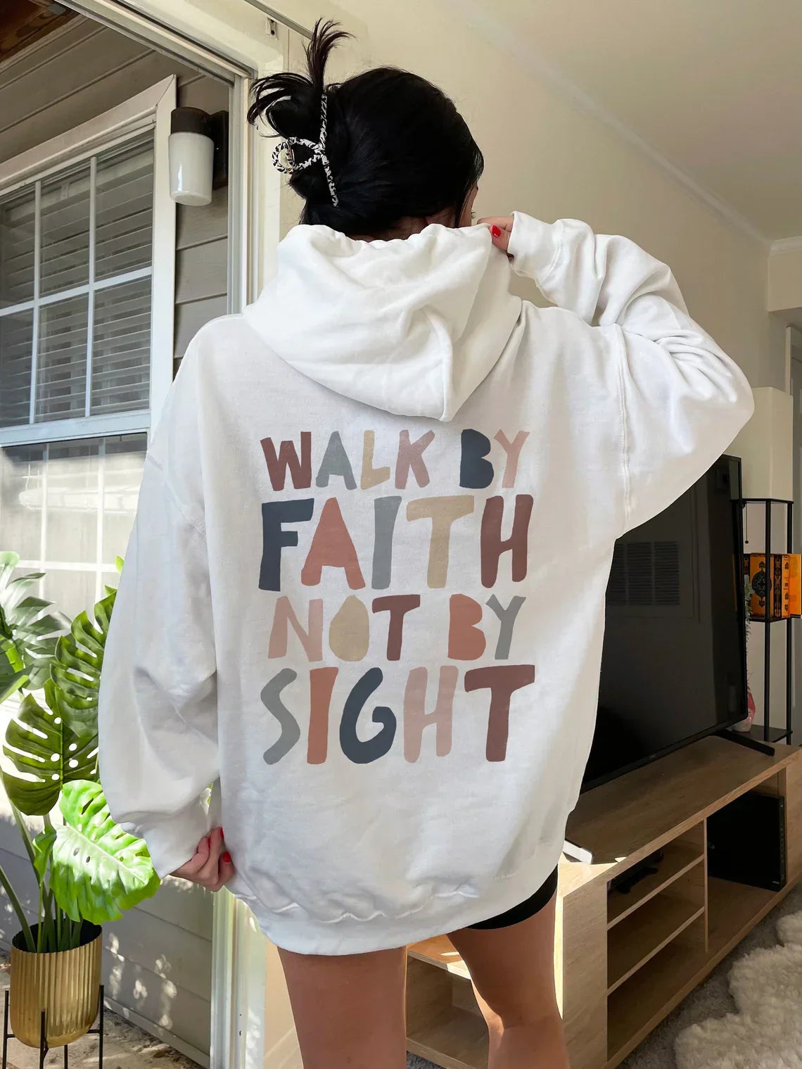 Trendy hoodie with Faith print - Lyric