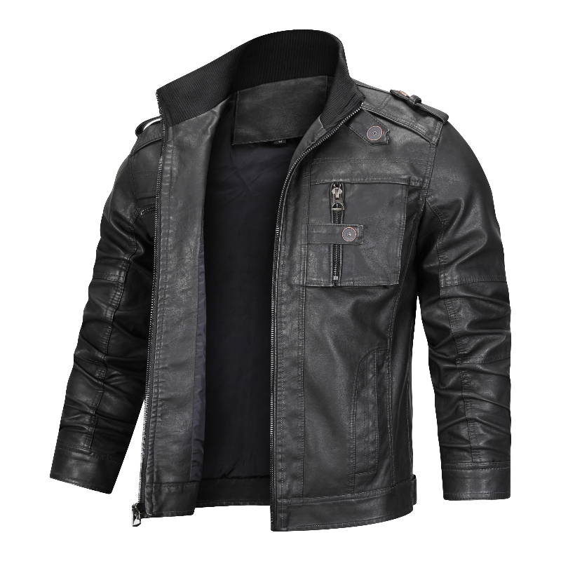 Elegant leather jacket - Crew