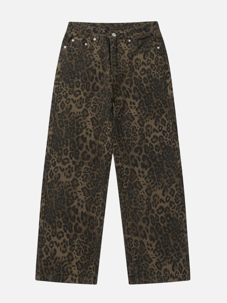 Jeans with leopard print - Aliyah