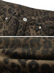 Jeans with leopard print - Aliyah