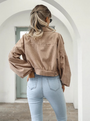 Stylish cropped bomber jacket - Thea