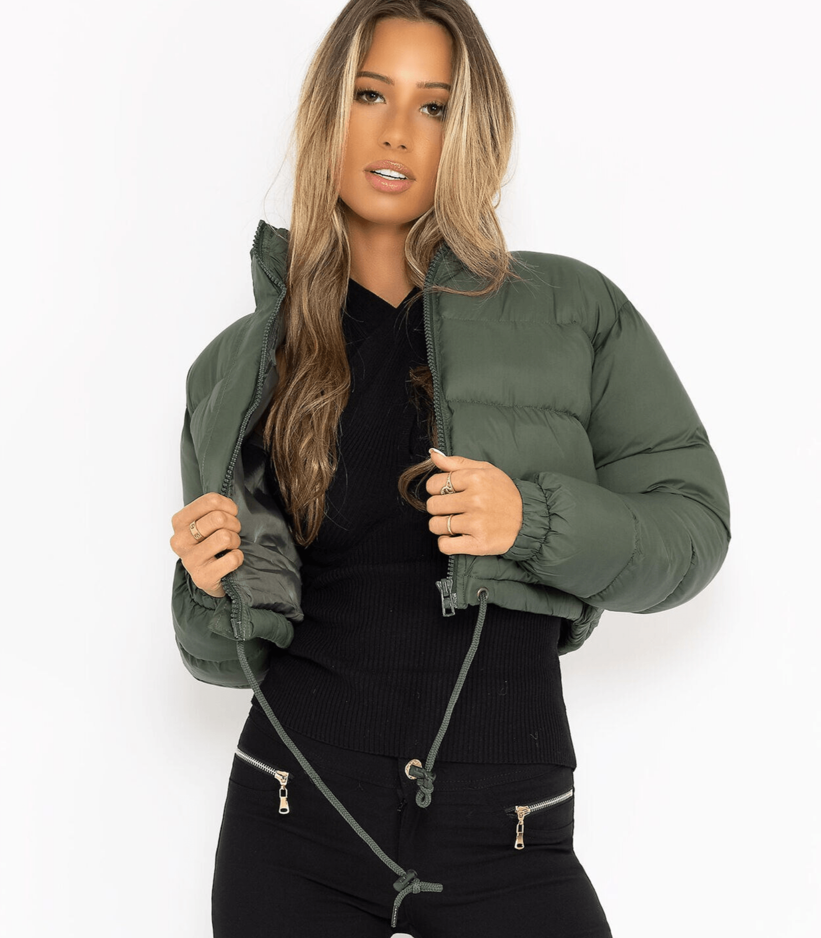 Stylish short puffer jacket - Gabriela