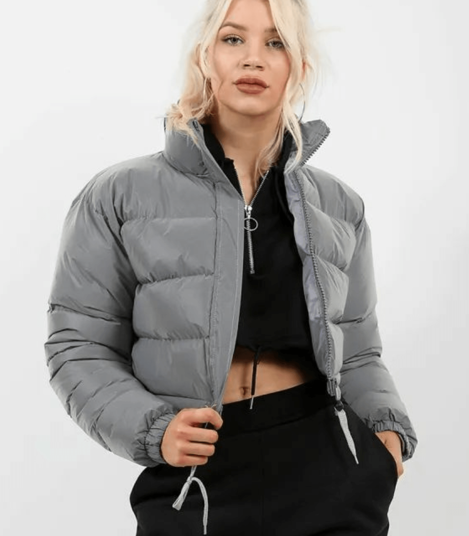 Stylish short puffer jacket - Gabriela