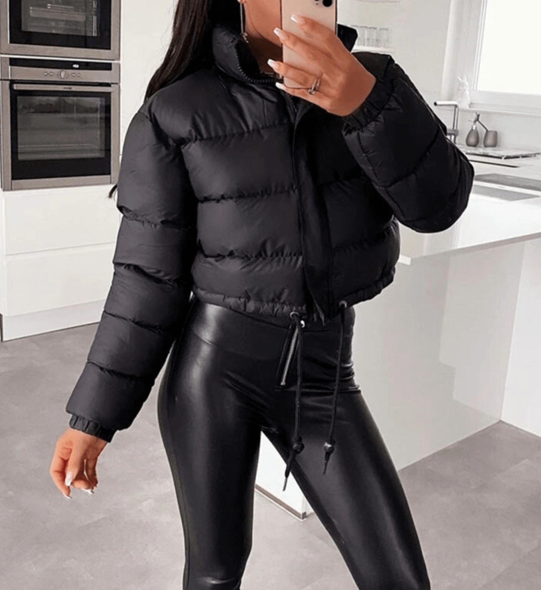 Stylish short puffer jacket - Gabriela