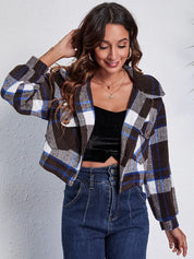 Stylish short checked jacket - Reign