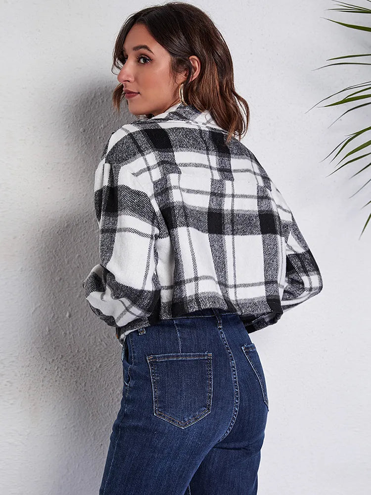 Stylish short checked jacket - Reign