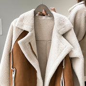 Elegant suede winter jacket - Adriana