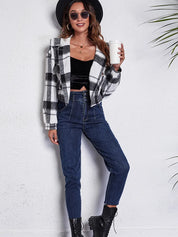 Stylish short checked jacket - Reign