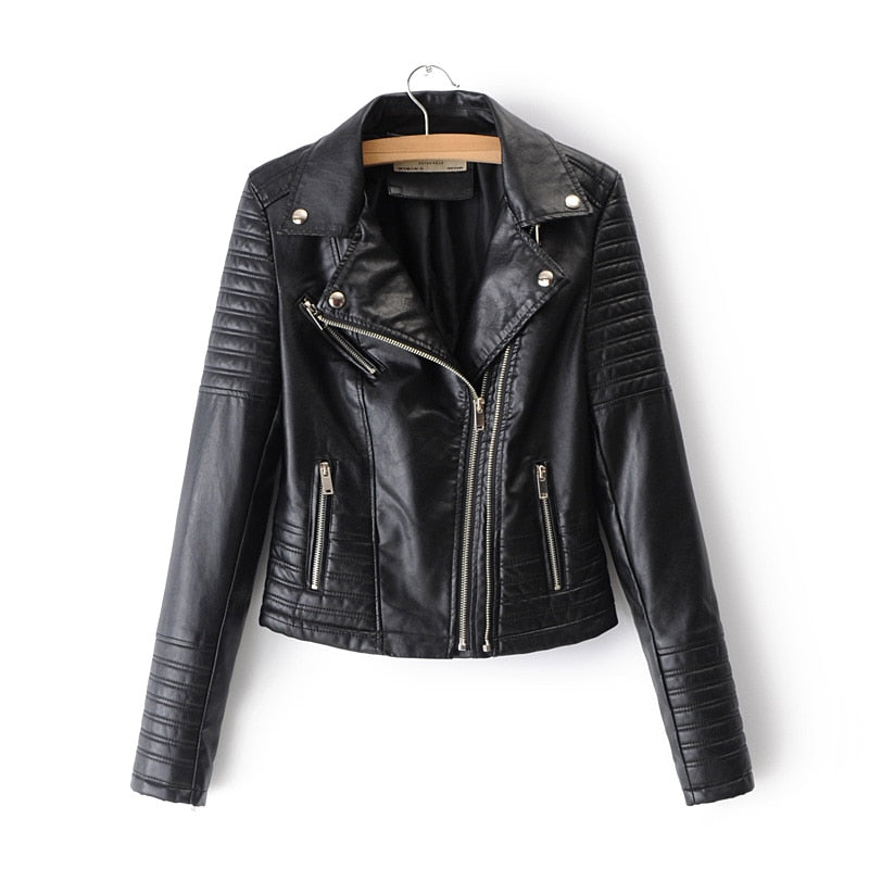 Leather motorbike jacket - Aurelia