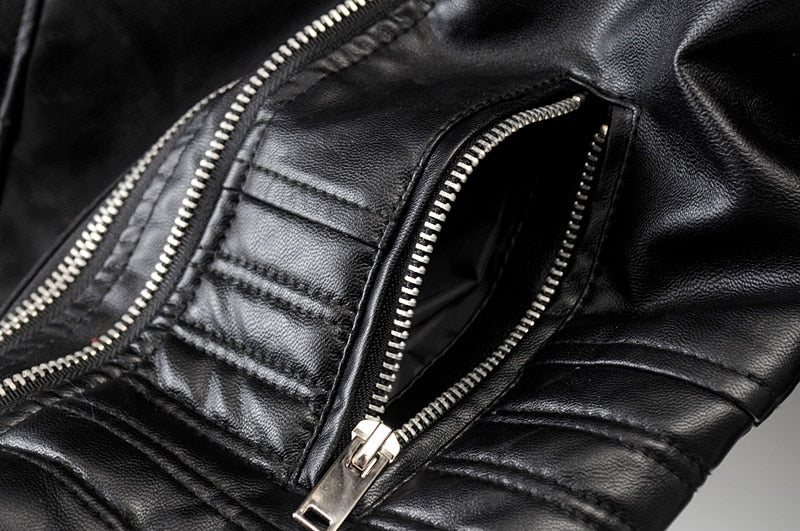 Leather motorbike jacket - Aurelia