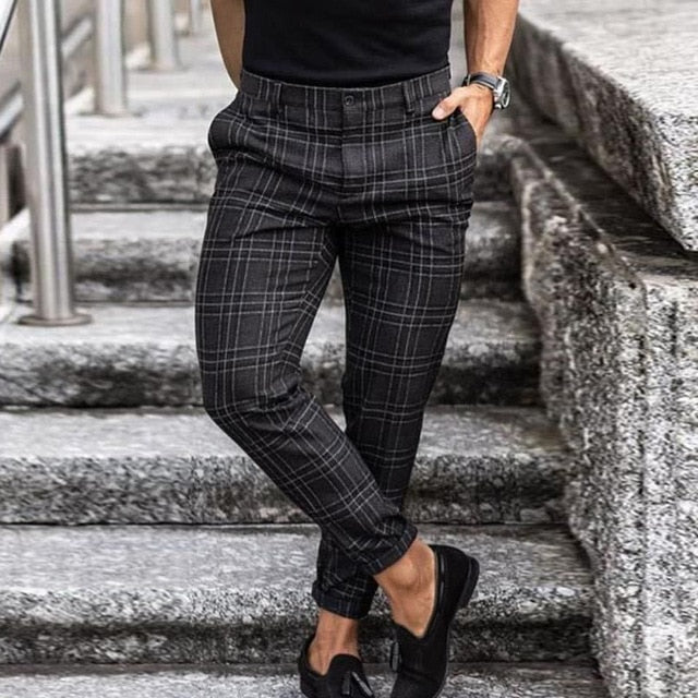 Men's checked slim fit trousers - Levi