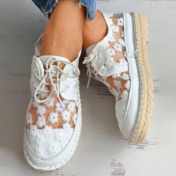 Orthopaedic airy shoe with floral design - Athena