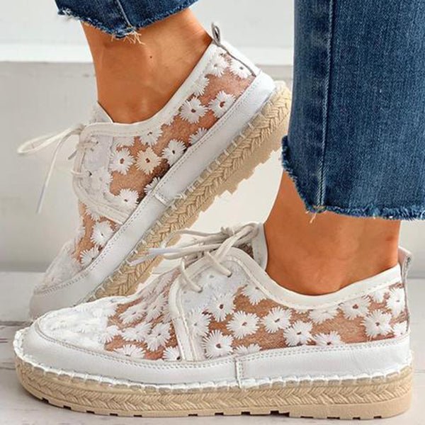 Orthopaedic airy shoe with floral design - Athena