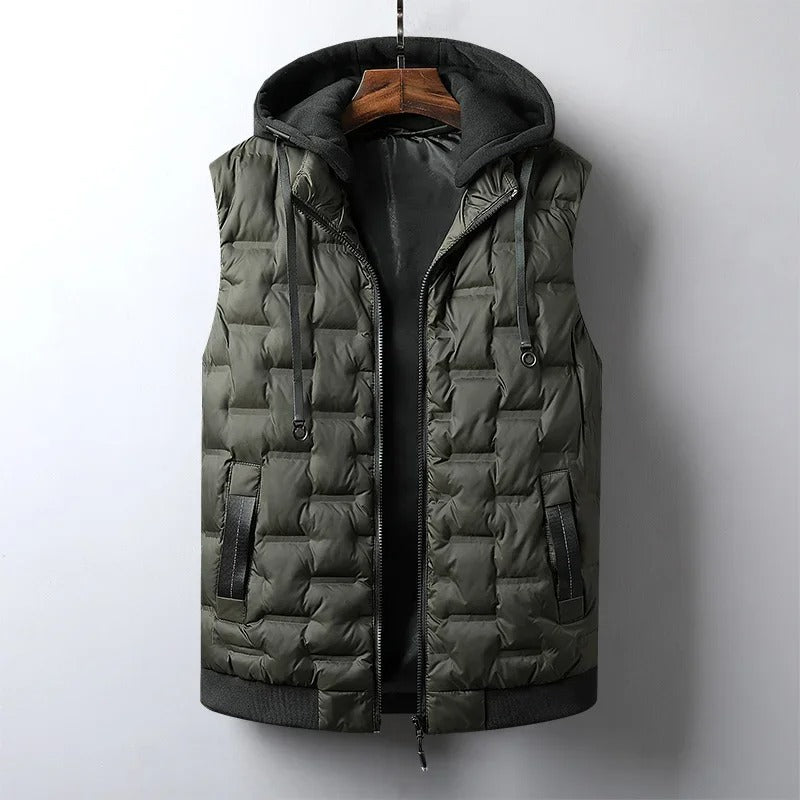 Casual hooded puffer bodywarmer - Simon