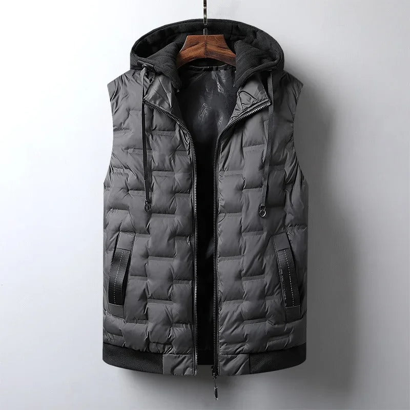 Casual hooded puffer bodywarmer - Simon