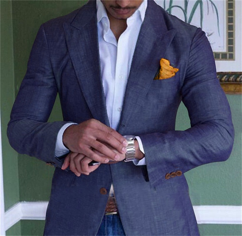 Men's elegant linen blazer - Zion