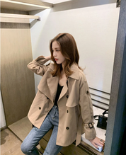 Windbreaker trench coat with long sleeves - Gracelyn